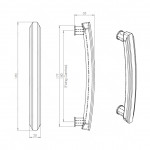 Carlisle Brass Art Deco Cabinet Handle 160mm Centre to Centre