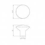 Carlisle Brass Disc Cupboard Knob 27mm Ø - Satin Nickel Plate
