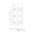 Carlisle Brass Cabinet Hinge 64mm x 35mm x 2mm