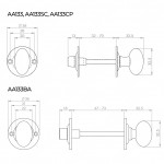 Carlisle Brass Oval Thumbturn with Coin Release 36mm Ø