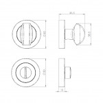 Carlisle Brass Manital Round Standard Turn and Release 50mm Ø 