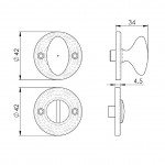 Carlisle Brass Oval Thumbturn and Release 42mm Ø