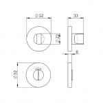 Carlisle Brass Eurospec Stainless Steel Thumbturn and Release 52mm Ø 