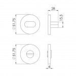 Carlisle Brass Eurospec Thumbturn and Release 52mm Ø - Satin Stainless Steel