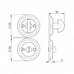 Carlisle Brass Delamain Large Turn and Release 55mm Ø