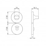 Carlisle Brass Eurospec Standard Thumbturn and Release 50mm Ø - Satin Anodised Aluminium