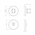 Carlisle Brass Eurospec Thumbturn and Release 52mm Ø - Satin Anodised Aluminium