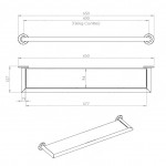 Carlisle Brass Stainless Steel Glass Shelf 