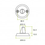 Anti-ligature Turn and Release Set with 5mm Spindle