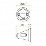 Anti-ligature Knob on Rose (Int. & Ext. set)