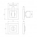 Carlisle Brass Eurospec Square Thumbturn and Release 52mm x 52mm