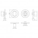 Carlisle Brass Eurospec Steelworx SWL Round Thumbturn with Indicator 52mm Ø