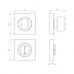 Carlisle Brass Serozzetta Square Turn and Release 51mm x 51mm