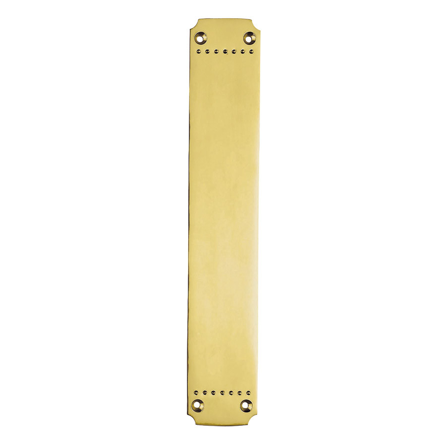 Carlisle Brass Laurin Finger Plate 370mm x 64mm – Polished Brass