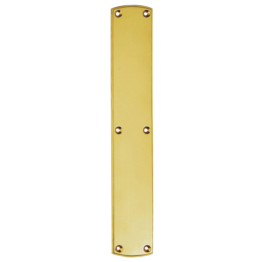 Carlisle Brass Large Push Plate 457mm x 75mm – Polished Brass