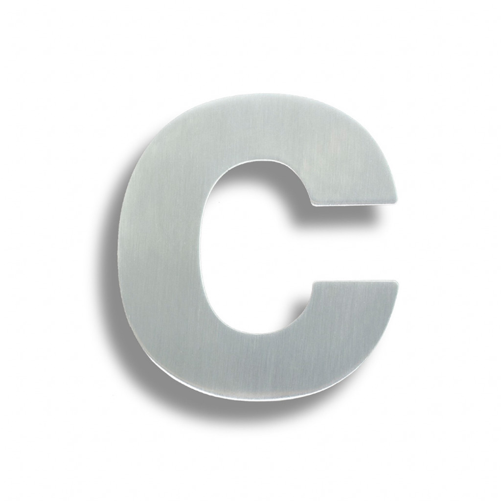 Carlisle Brass Eurospec Letter C – Concealed Fix 89mm x 79.5mm Satin Stainless Steel