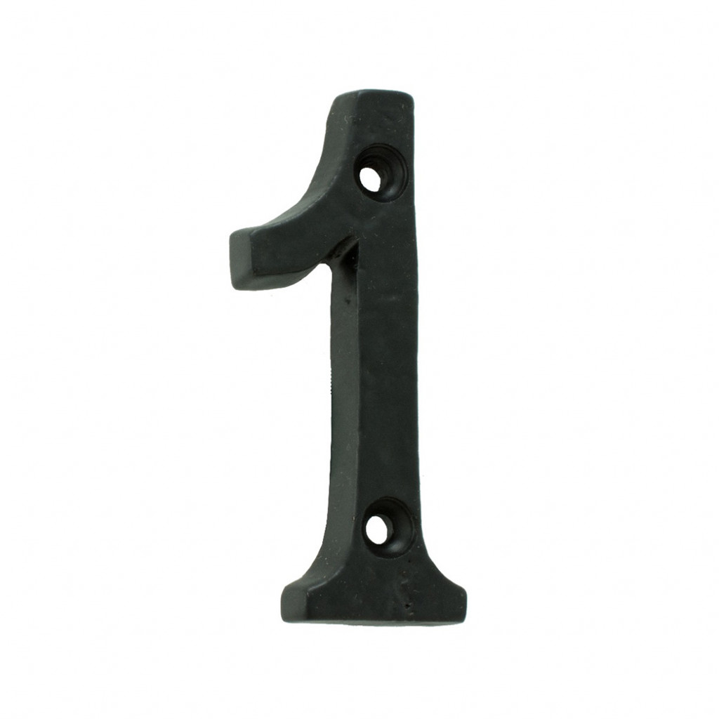 Carlisle Brass Numeral 1 – Face Fix 78mm Antique Black