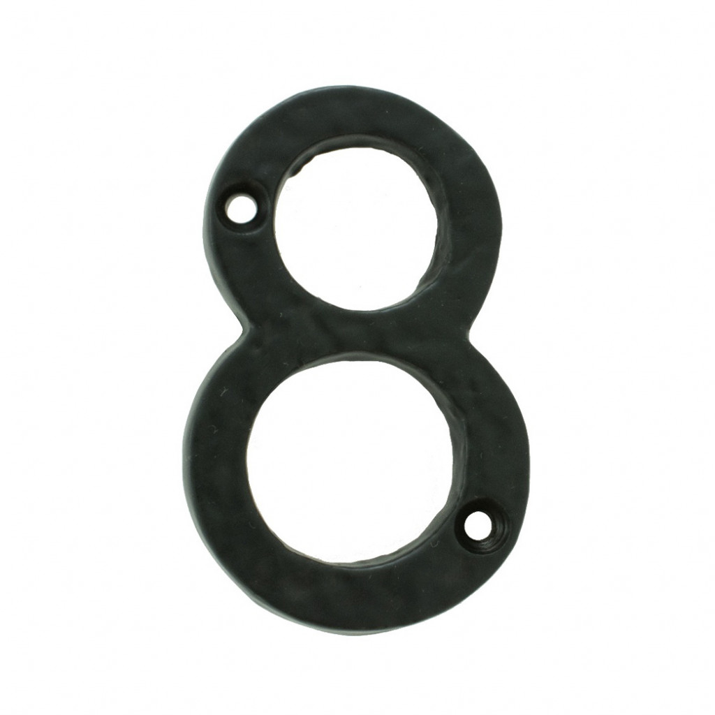 Carlisle Brass Numeral 8 – Face Fix 78mm Antique Black