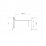 Carlisle Brass Door Viewer with Glass Lens 180°