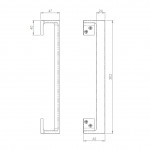 Carlisle Brass Cranked Face Fixing Pull Handle 302mm length