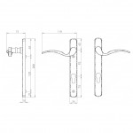 Carlisle Brass Scroll Lever on Narrow Euro Plate L/H & R/H – Matt Black