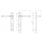 Carlisle Brass Straight Lever on Narrow Euro Plate – Polished Chrome Plate