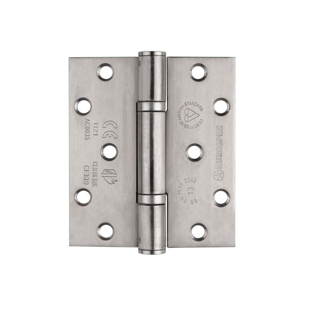 Carlisle Brass Eurospec Enduromax Grade 13 Thrust Bearing Hinge Non Removable Pin 100mm x 89mm Satin Stainless Steel - Square corners