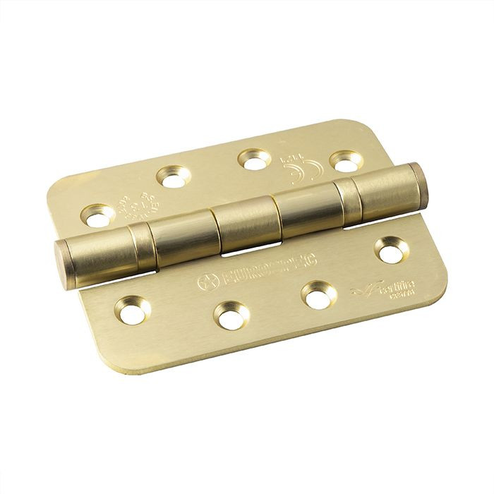 Carlisle Brass Eurospec Grade 13 Plain Ball Bearing Hinge 102mm x 76mm - Radius corners