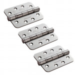 Carlisle Brass Eurospec Grade 13 Plain Ball Bearing Hinge 102mm x 76mm - Radius corners